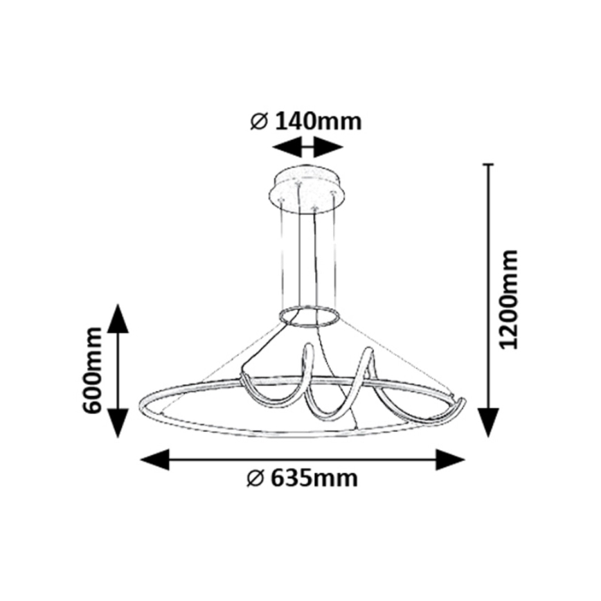 Rabalux - LED Hämardatav lühter LED/46W/230V 3000-6500K + kaugjuhtimispult