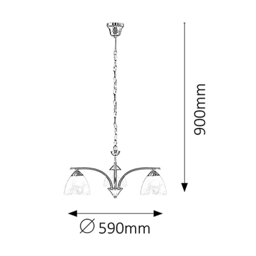 Rabalux - Lühter 3xE14/40W/230V