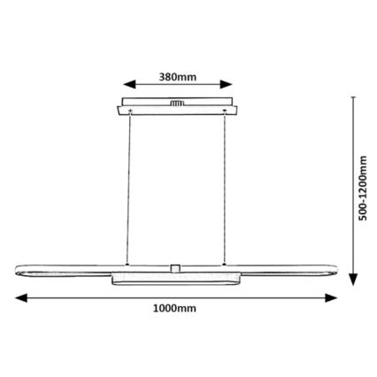 Rabalux - LED Lühter LED/48W/230V 4000K must