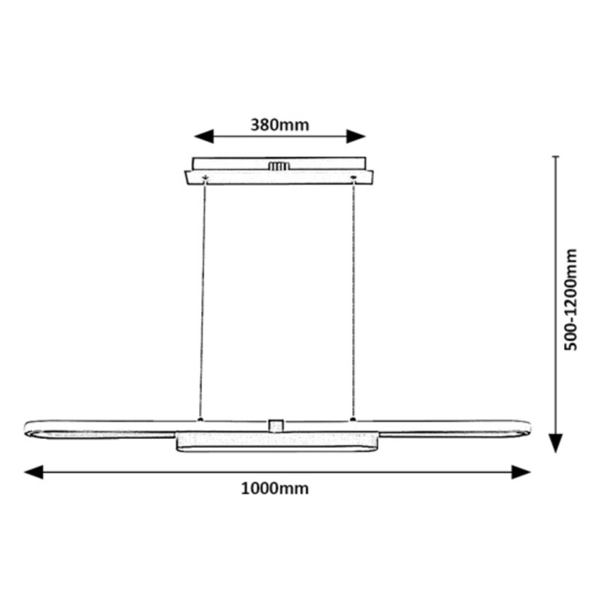 Rabalux - LED Lühter LED/48W/230V 4000K matt kroom