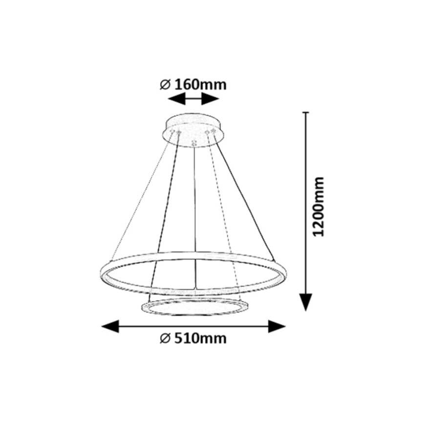 Rabalux - LED Hämardatav lühter LED/42W/230V 3000-6500K + kaugjuhtimispult