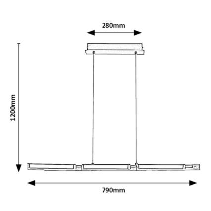 Rabalux - LED Lühter LED/30W/230V 3000K