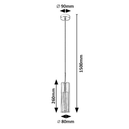Rabalux - Lühter 1xGU10/50W/230V läbipaistev/must
