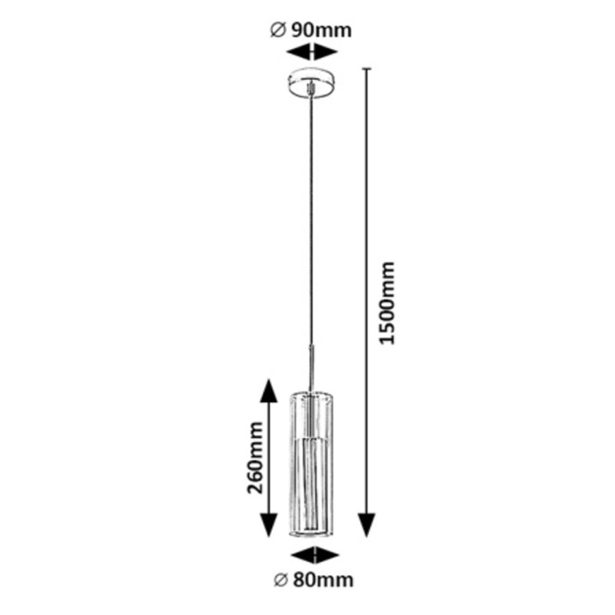Rabalux - Lühter 1xGU10/50W/230V läbipaistev/must