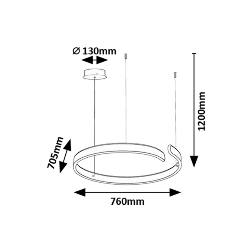 Rabalux - LED Lühter LED/45W/230V 3000/4000/6500K