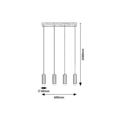 Rabalux - Lühter 4xGU10/5W/230V tamm