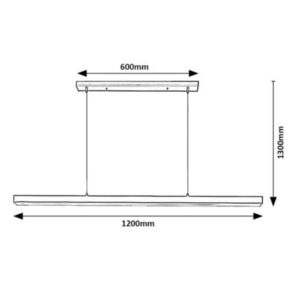 Rabalux - LED Lühter LED/30W/230V 4000K must