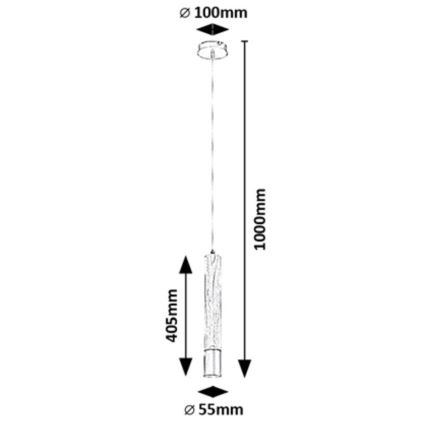 Rabalux - Lühter 1xGU10/50W/230V pöök