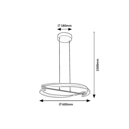 Rabalux - LED-rippvalgusti kaabliga LED/40W/230V 3000K