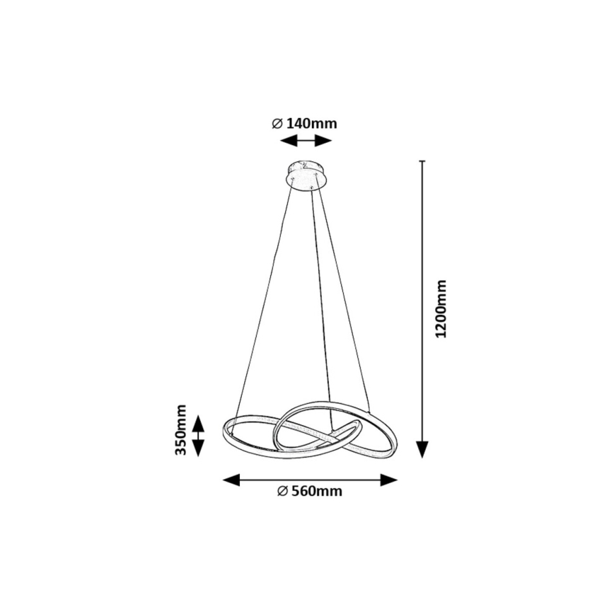 Rabalux - LED Lühter LED/36W/230V 3000K kuldne