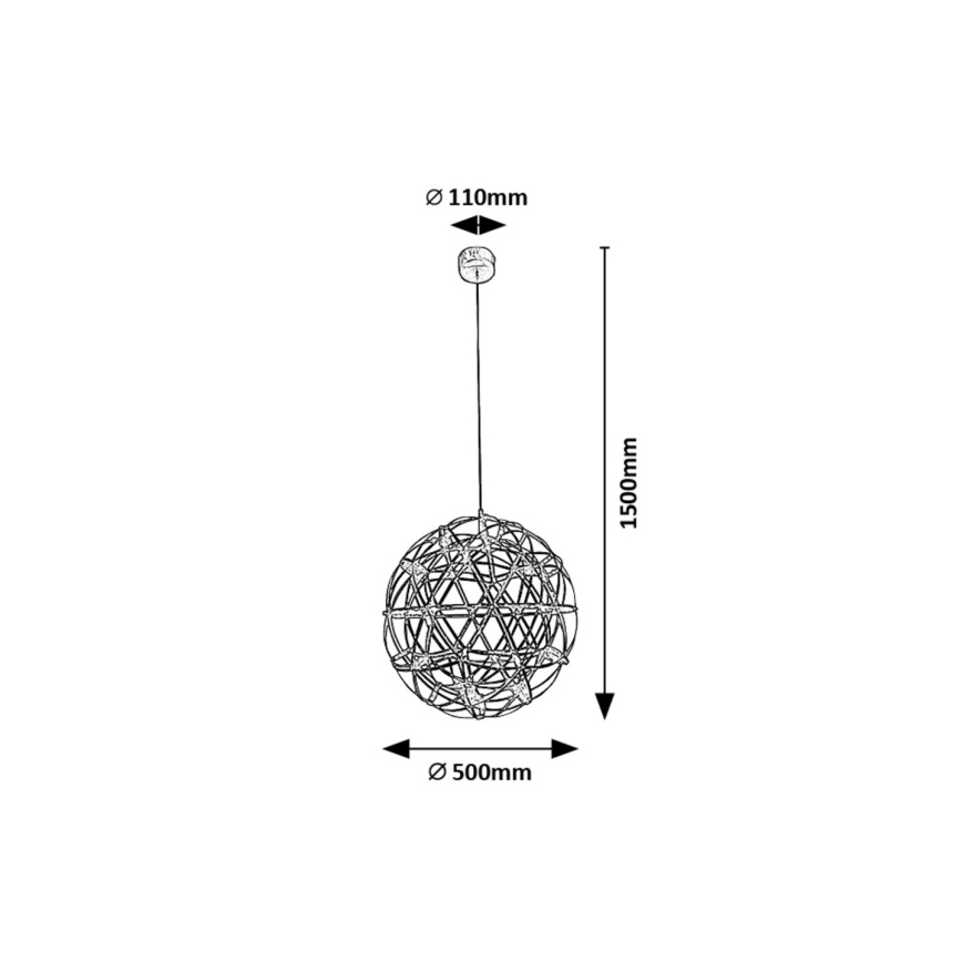 Rabalux - LED Lühter LED/16W/230V 3000K läikiv kroom