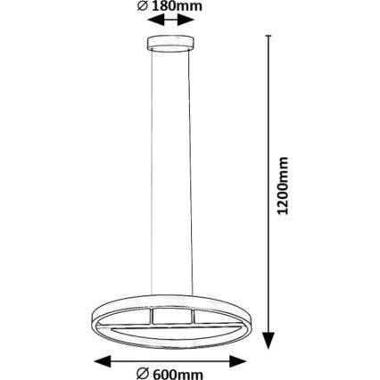 Rabalux - LED Lühter LED/42W/230V kuldne