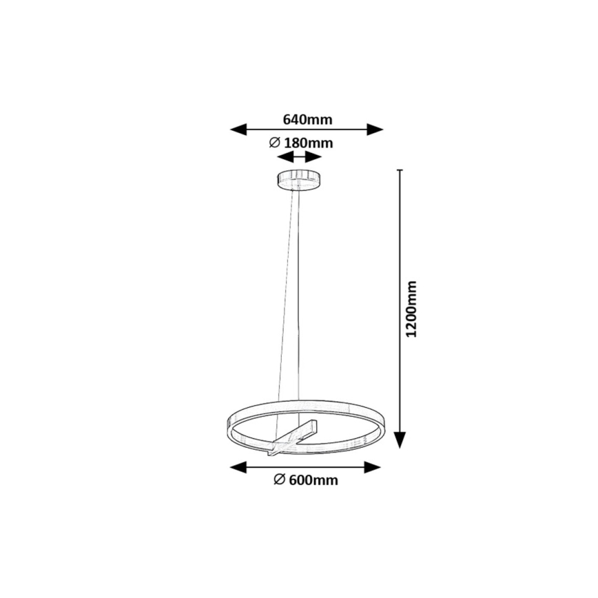 Rabalux - LED Lühter LED/34W/230V matt kroom