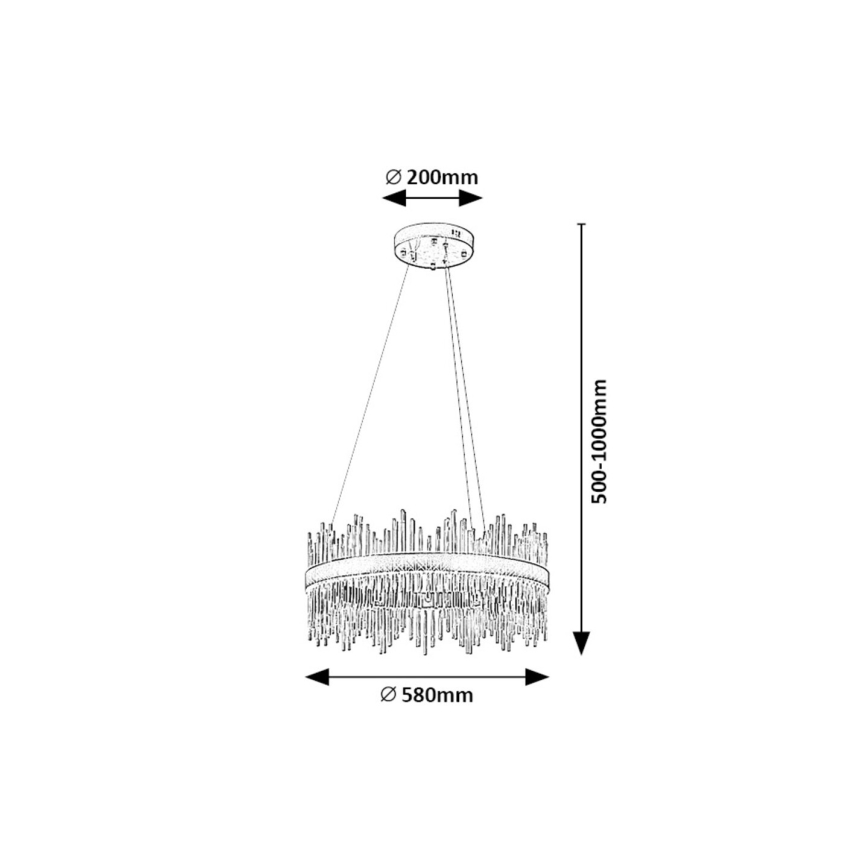 Rabalux - LED Lühter LED/36W/230V 3000/4000/6000K kuldne