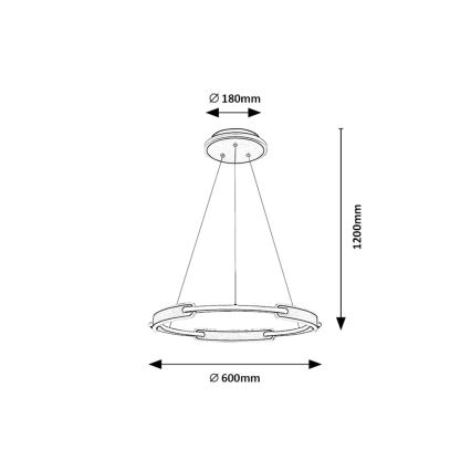 Rabalux - LED Lühter LED/45W/230V 3000K/4000K