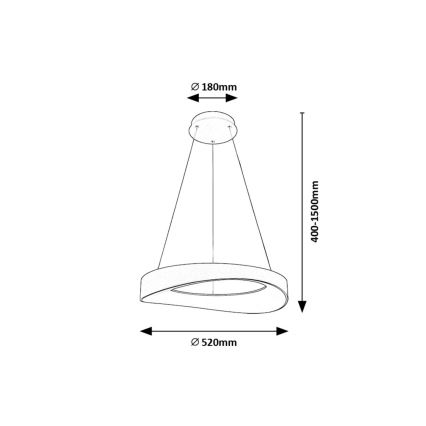 Rabalux - LED Lühter LED/56W/230V 3000K hõbedane