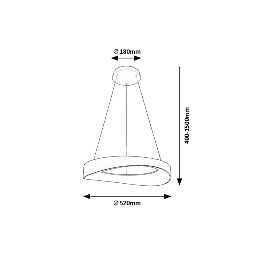 Rabalux - LED Lühter LED/56W/230V 3000K hõbedane