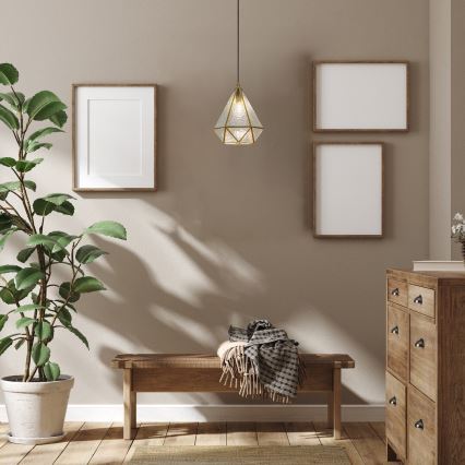 Rabalux - Tiffany vitraažklaasiga lühter 1xE14/40W/230V kuldne
