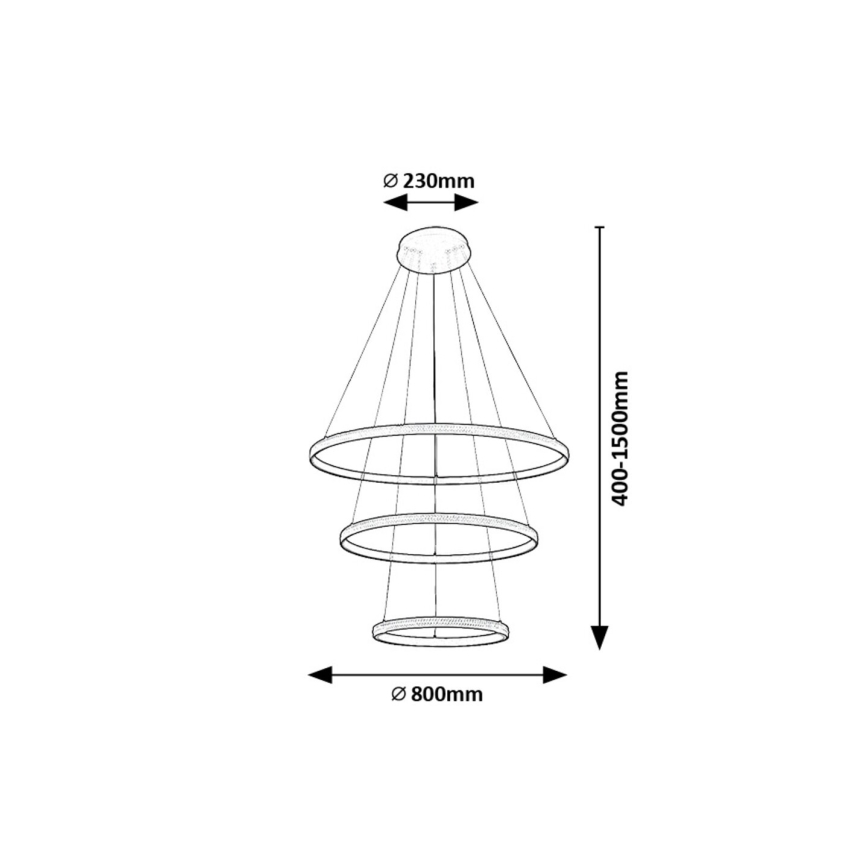 Rabalux - LED Lühter LED/100W/230V 3000K