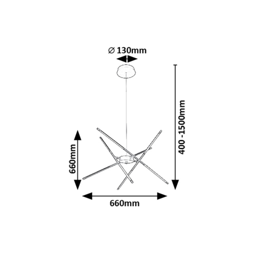 Rabalux - LED Lühter LED/40W/230V 3000K must
