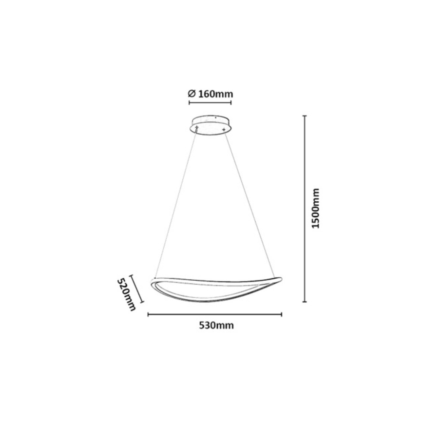 Rabalux - LED hämardatav ripplühter kaablil LED/45W/230V 3000-6500K + kaugjuhtimispult