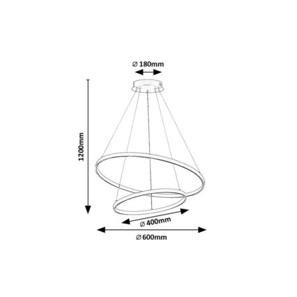 Rabalux - LED hämardatav lühter kaablil LED/75W/230V 3000-6500K + kaugjuhtimispult