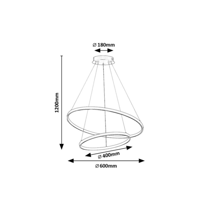 Rabalux - LED hämardatav lühter kaablil LED/75W/230V 3000-6500K + kaugjuhtimispult