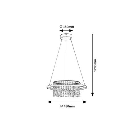 Rabalux - LED-lühter kaablil LED/40W/230V 3000/3500/4000K