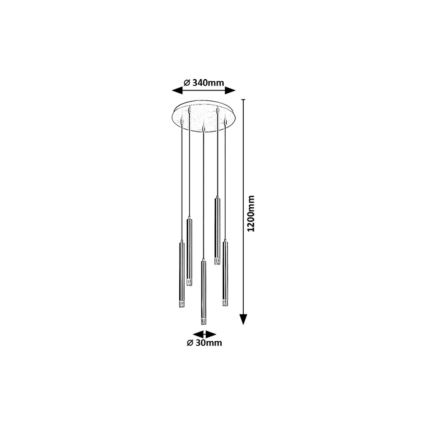 Rabalux - Lühter 5xG9/5W/230V must