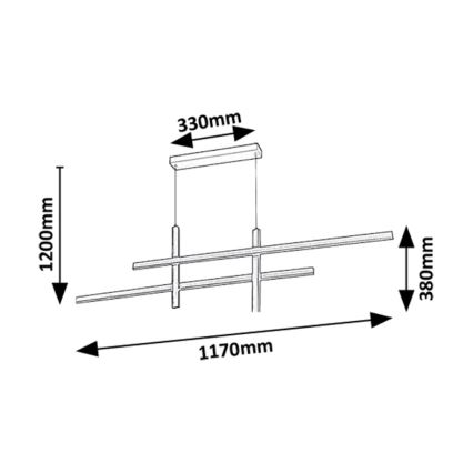 Rabalux - LED Lühter LED/40W/230V 3000K