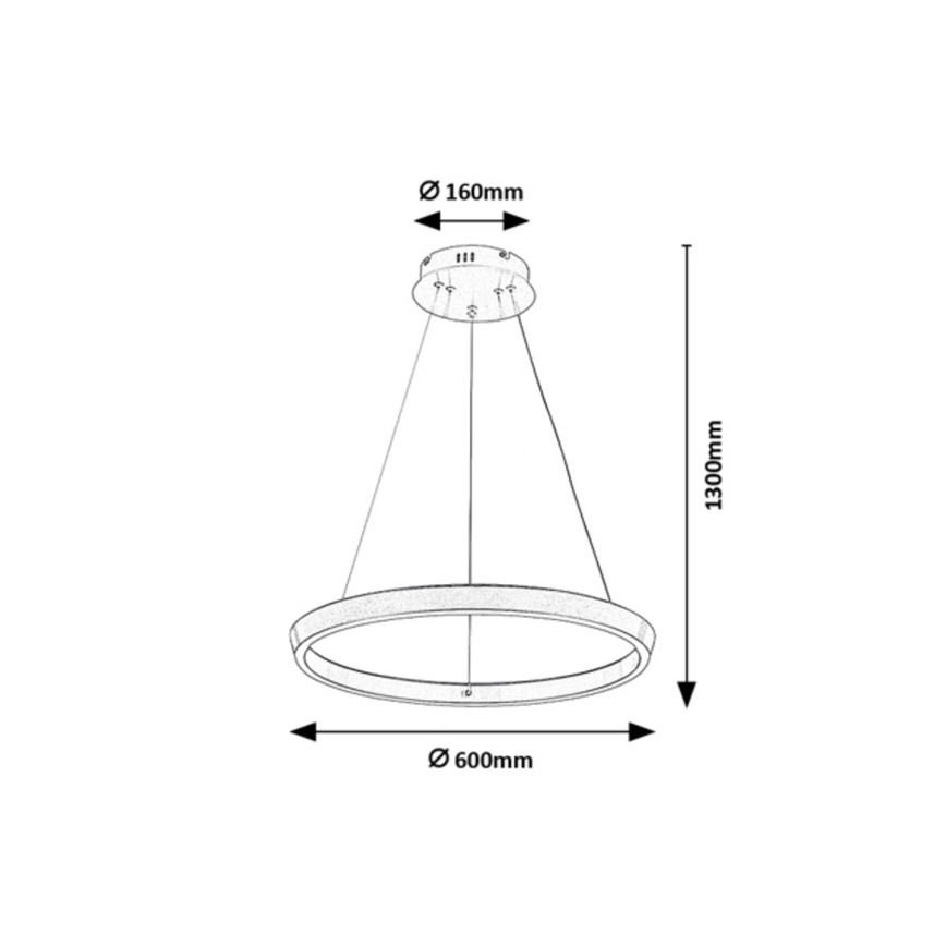 Rabalux - Hämardatav LED-rippvalgusti kaabliga LED/70W/230V 3000-6500K + kaugjuhtimispult