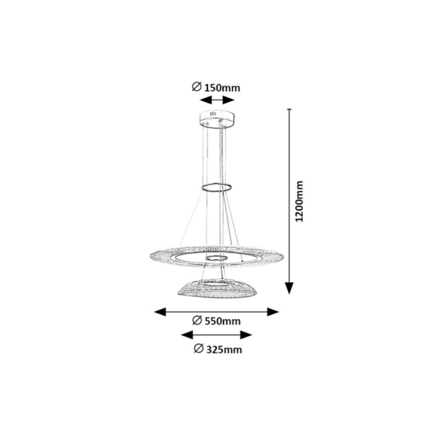 Rabalux - LED-rippvalgusti trossiga LED/36W/230V 3000K