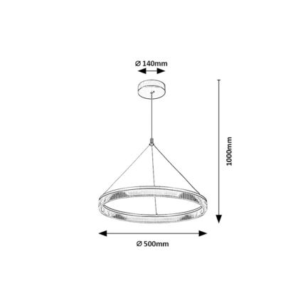 Rabalux - hämardatav LED-rippvalgusti kaabliga LED/24W/230V 3000-6500K + kaugjuhtimispult