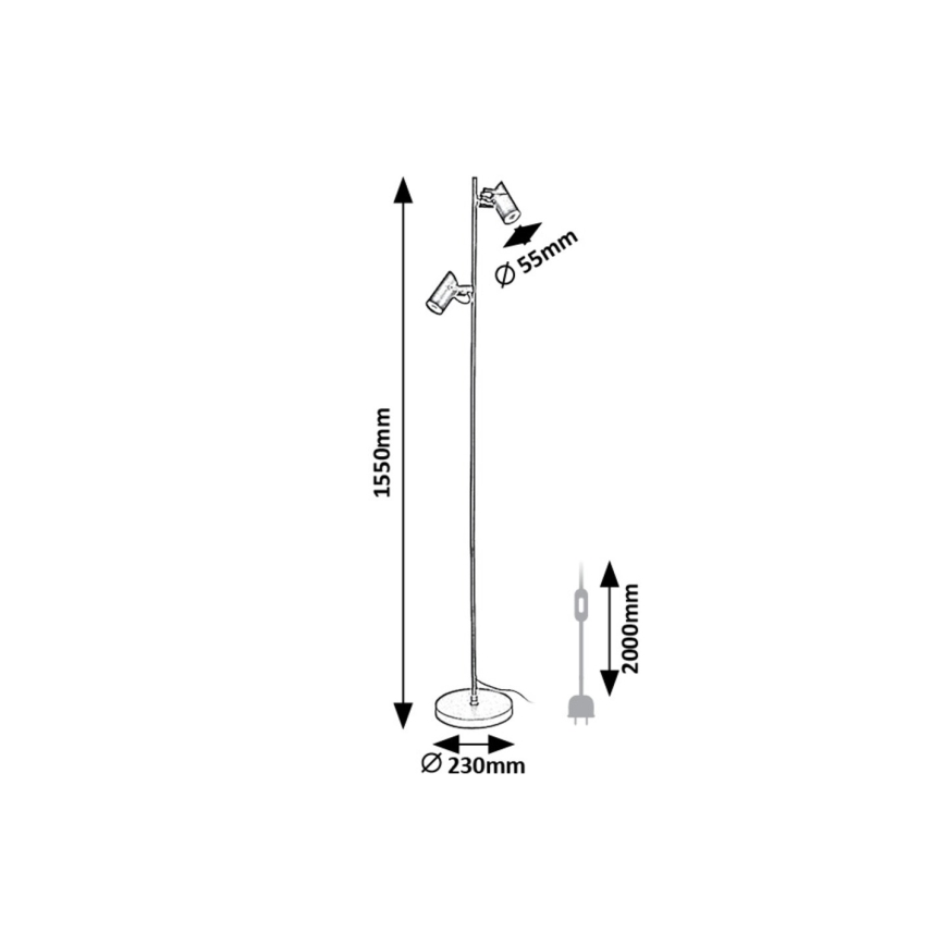 Rabalux - Põrandalamp 2xGU10/10W/230V