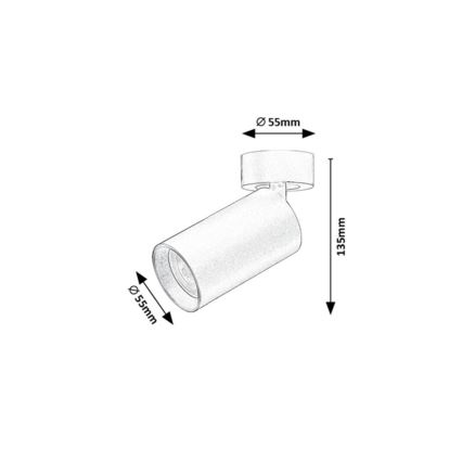 Rabalux - Punktvalgusti 1xGU10/7W/230V must