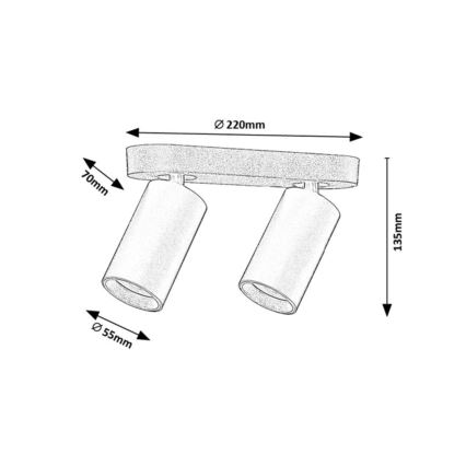 Rabalux - suunavalgusti 2xGU10/7W/230V valge