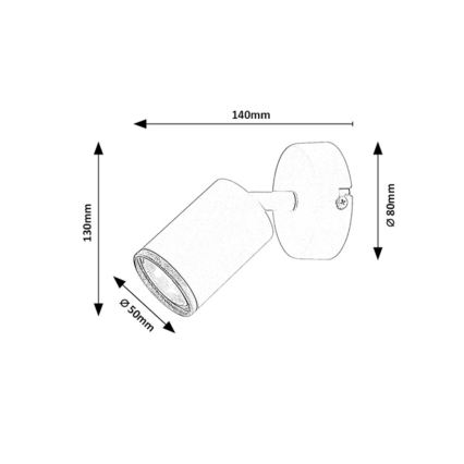 Rabalux - seinale paigaldatav spotvalgusti 1xGU10/15W/230V valge