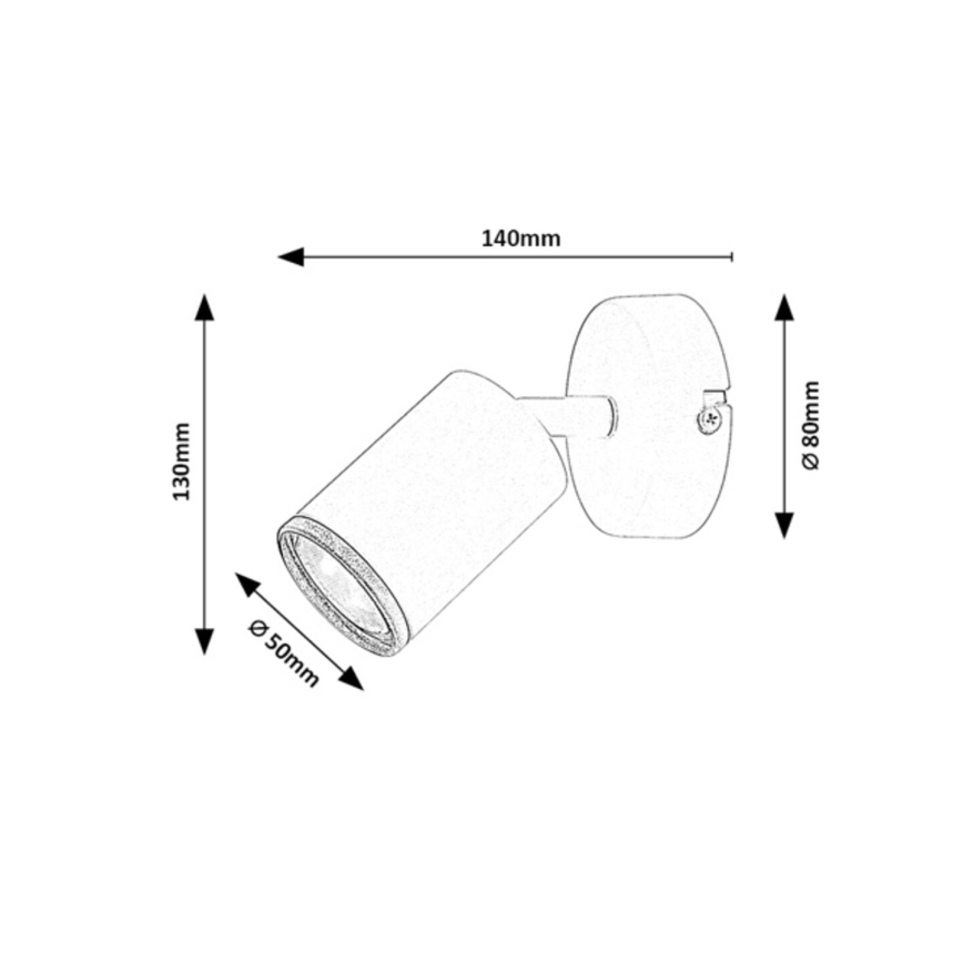 Rabalux - seinale paigaldatav spotvalgusti 1xGU10/15W/230V valge