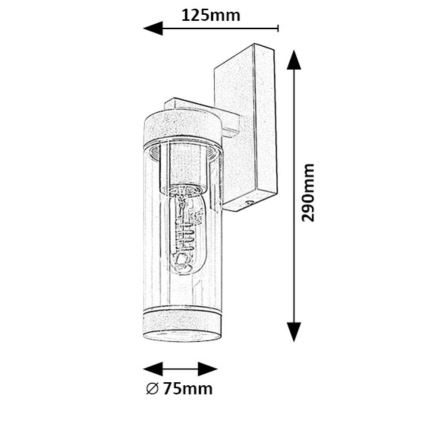 Rabalux - Väli seinalamp 1xE27/12W/230V IP44