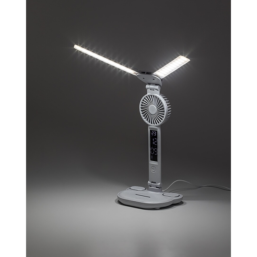 Rabalux - hämardatav LED-laualamp ventilaatoriga ja ekraaniga LED/7W/5V 3000/4000/6500K