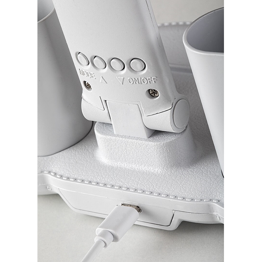 Rabalux - hämardatav LED-laualamp ventilaatoriga ja ekraaniga LED/7W/5V 3000/4000/6500K