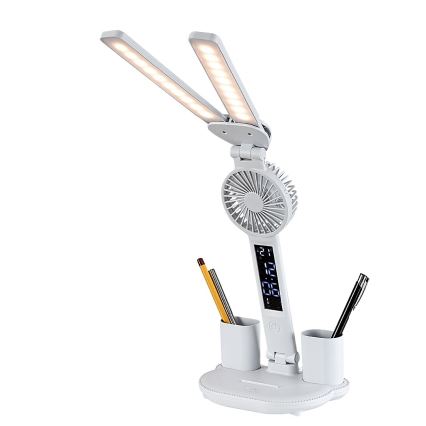Rabalux - hämardatav LED laualamp ventilaatori ja ekraaniga LED/7W/5V 3000/4000/6500K