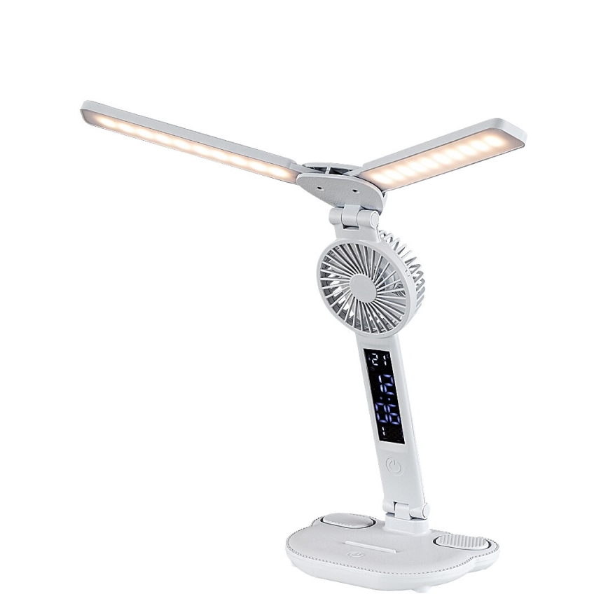 Rabalux - hämardatav LED laualamp ventilaatori ja ekraaniga LED/7W/5V 3000/4000/6500K