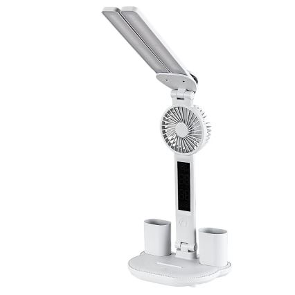 Rabalux - hämardatav LED laualamp ventilaatori ja ekraaniga LED/7W/5V 3000/4000/6500K