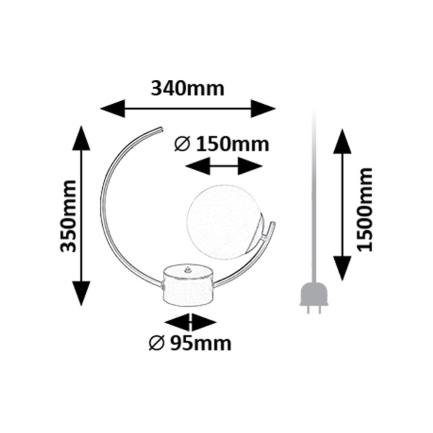 Rabalux - Laualamp 1xE14/25W/230V