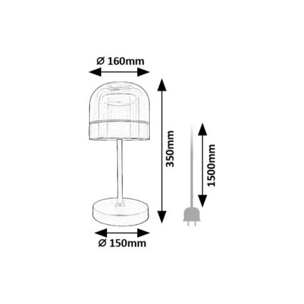 Rabalux - LED Hämardatav laualamp LED/13W/230V 3000/4000/6000K
