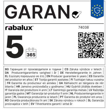 Rabalux - LED Hämardatav põrandalamp LED/20W/230V 3000/4000/6000K