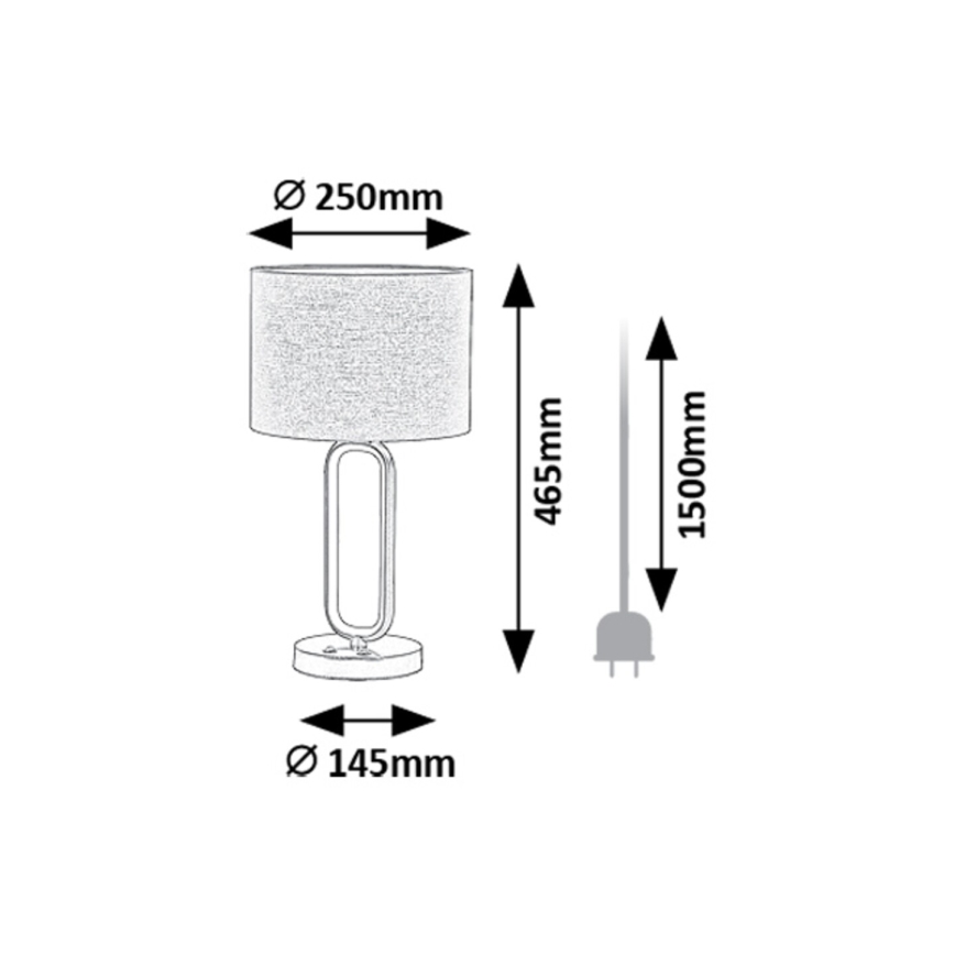 Rabalux - LED Laualamp 1xE27/60W/230V + LED/8W