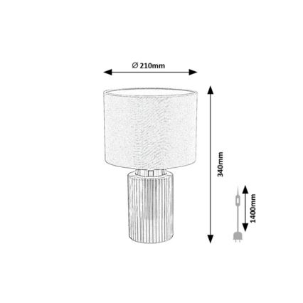Rabalux - Laualamp 1xE14/40W/230V hall