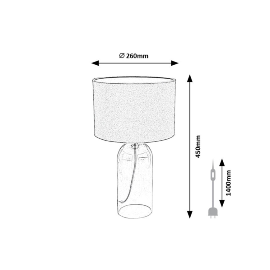 Rabalux - Laualamp 1xE14/40W/230V läbimõõt 26 cm
